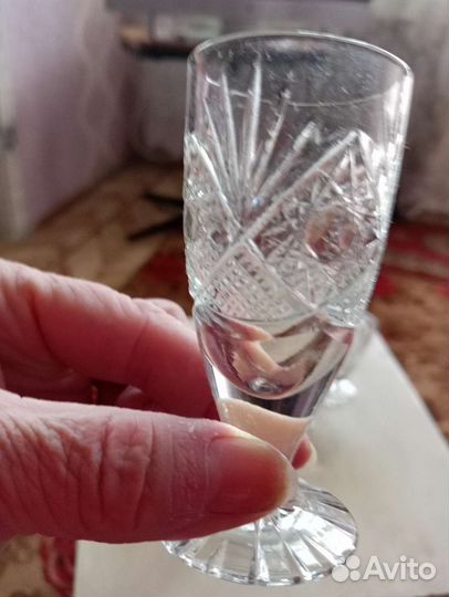 Хрустальные рюмки на ножке СССР