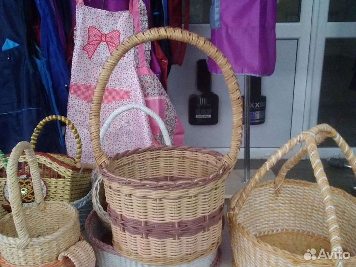 Корзины ручной работы из бумажной лозы