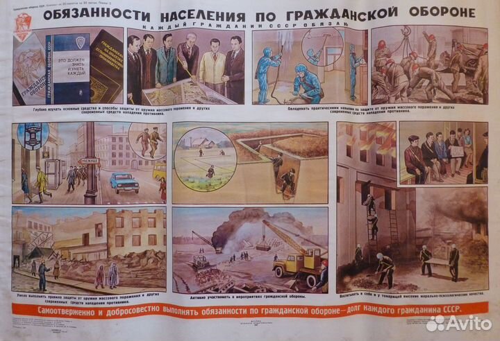 Плакат ссср, 1987 год, 