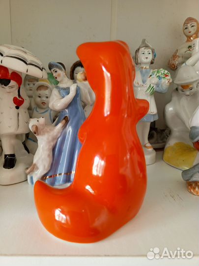 Лиса фарфоровая статуэтка СССР