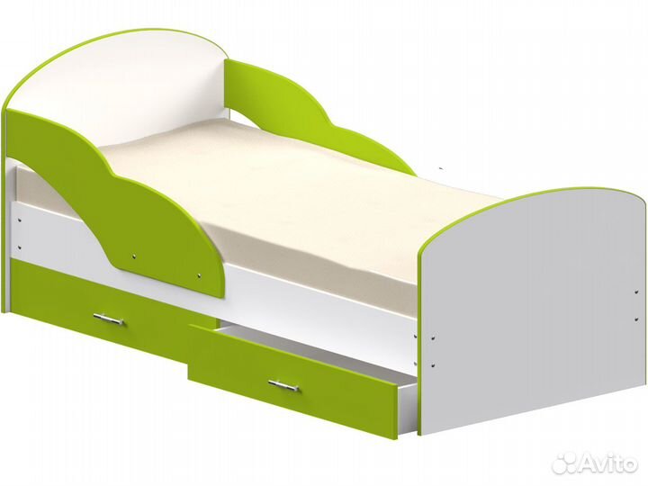 Детская кровать Максимка в салатовом цвете