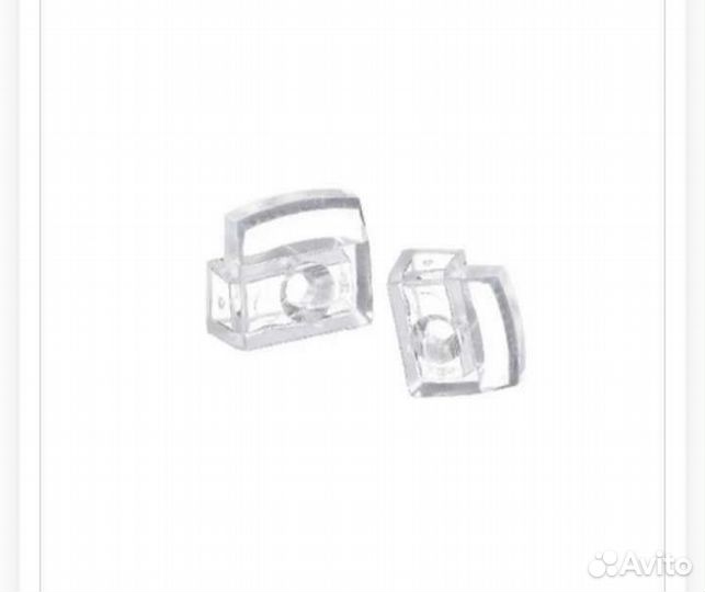 Кляймер прозрачный, крепление для стекла и зеркал