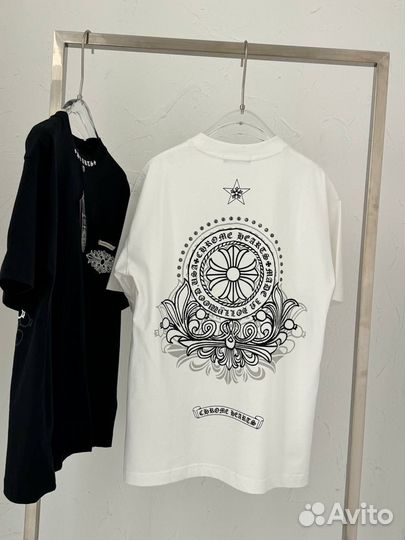 Chrome hearts футболка оверсайз (топ 2024)