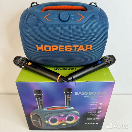 Колонка Hopestar Party Box 120 Ватт + 2 микрофона