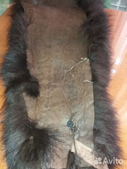 Мех, песец, черный