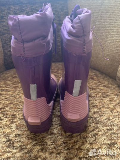 Сапожки теплые резина 27