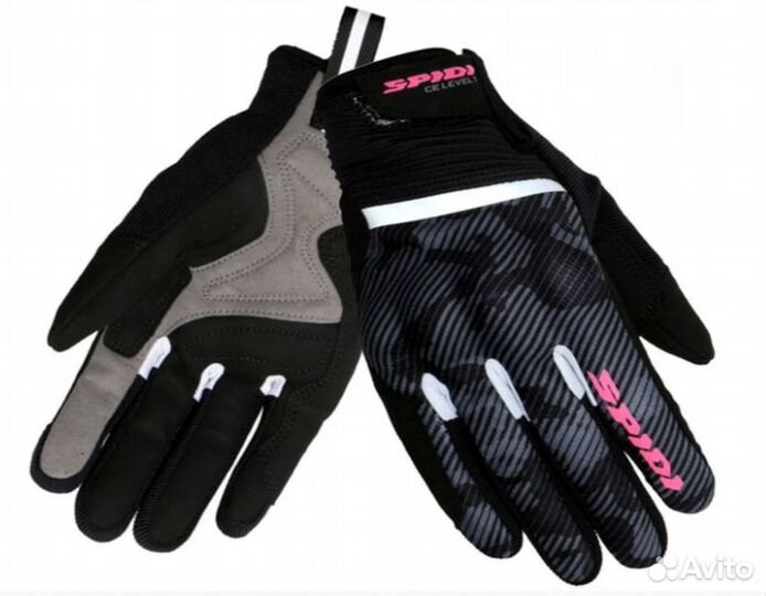 Мотоперчатки женские spidi flash CE lady Black Cam