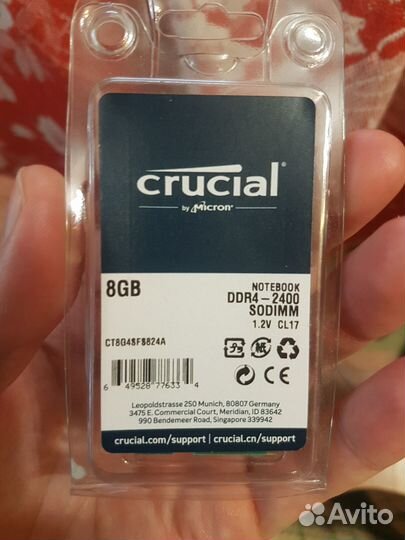 Оперативная память sodimm DDR4 8Gb