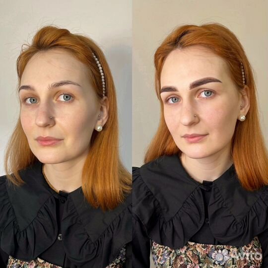 Пудровое напыление бровей, татуаж. фмр