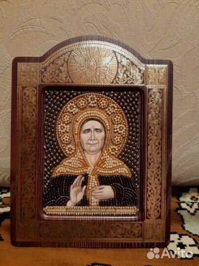 Икона вышитая бисером