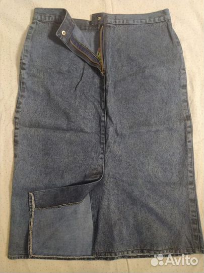 Юбка джинсовая.Темно-синяя.52 р(XL) Произ-во Индия