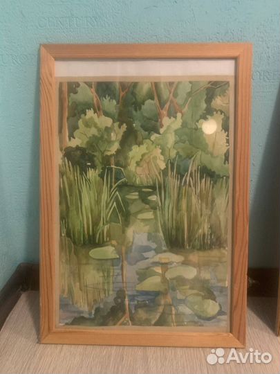 Картина акварель в раме