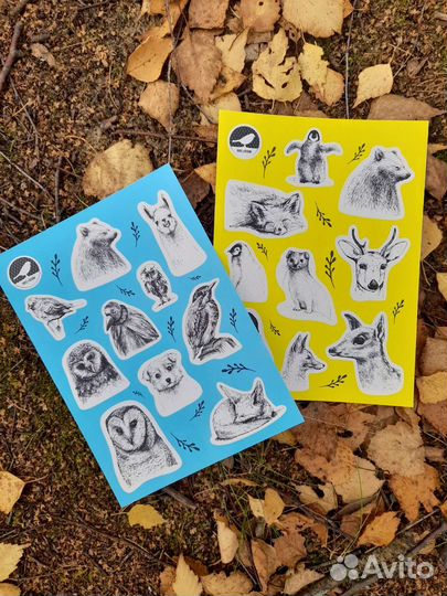 Наклейки стикеры виниловые, гарри поттер/звери