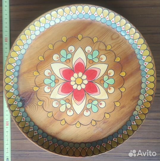 Блюдо дерево роспись