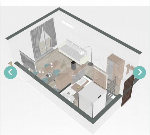 Апартаменты-студия, 19,3 м², 4/8 эт.