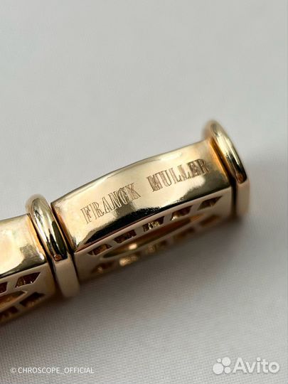 Золотая подвеска Franck Muller curvex link