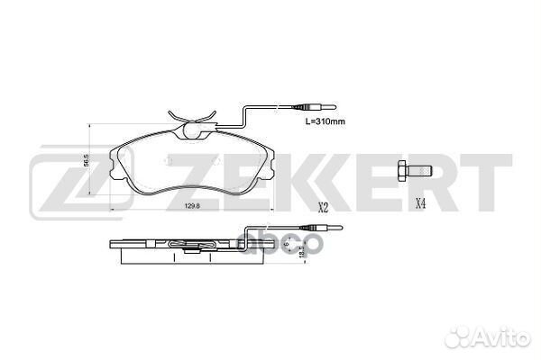Колодки торм. диск. передн. Citroen Berlingo 01
