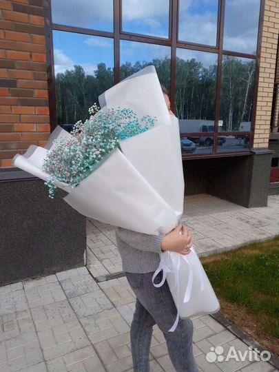 Букет гигант из гипсофилы, цветы