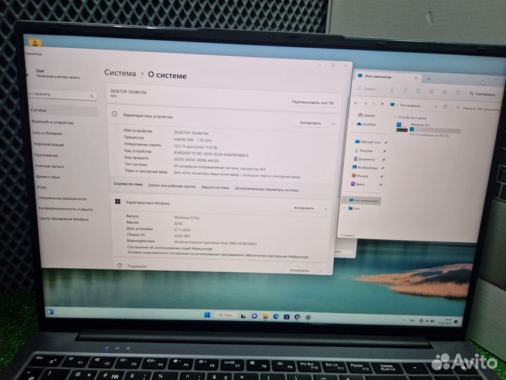 Новый ноутбук 2024г 16'2K i7/12Gb/512SSD