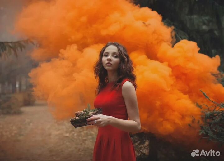 Цветной дым, густой, в наличии