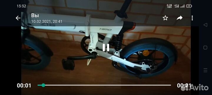 Электрический велосипед складной