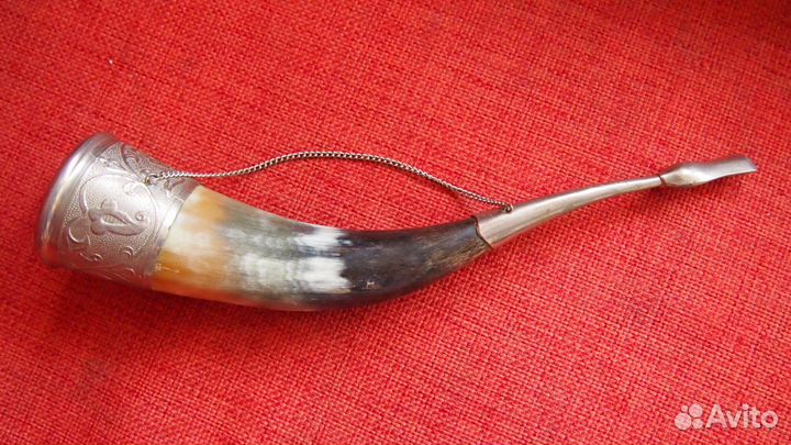 Рог для вина из натуральной кости. СССР