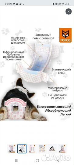 Подгузники для собак