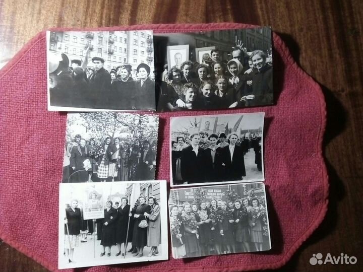 Фото «демонстрация» 1940/50-е годы СССР 6штук
