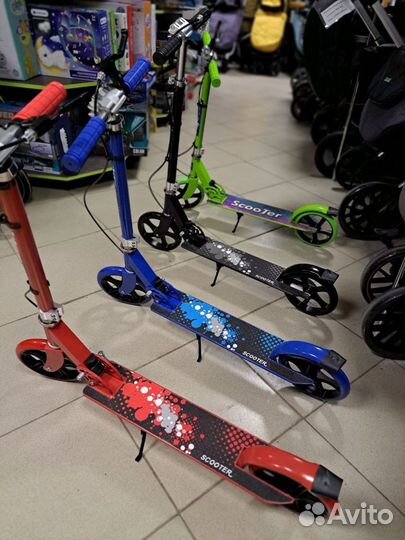 Двухколесный самокат scooter с ручным тормозом