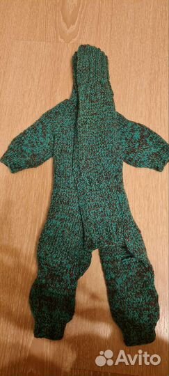 Костюм вязаный весенний для собаки