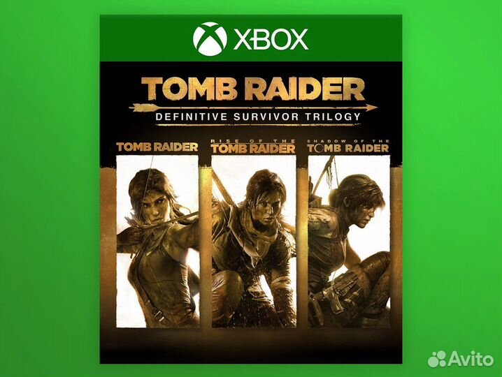 3 игры - все части Tomb Raider игры Xbox