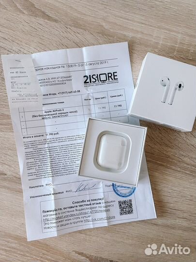 Наушники Air pods 2 Apple оригинальные