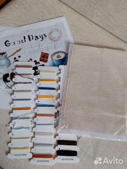 Набор для вышивания крестиком остатки