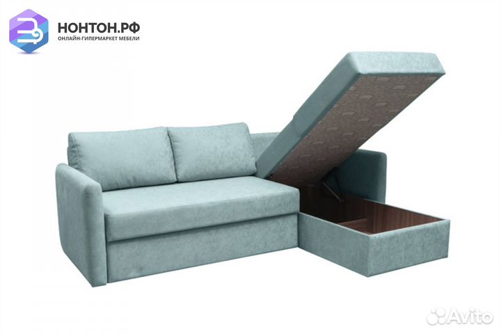 Диван угловой Олимп бирюзовый
