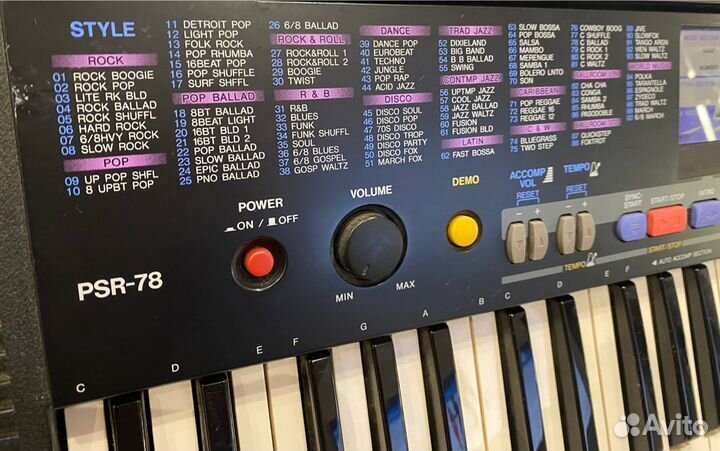 Синтезатор yamaha PSR-78