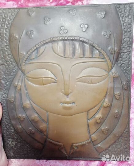 Картина медная чеканка СССР 