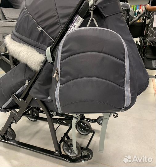 Санки-коляска Nika 7-5 sport графит