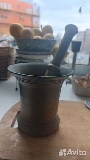 Ступка с пестиком латунь