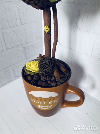 Топиарий кофейный с декором