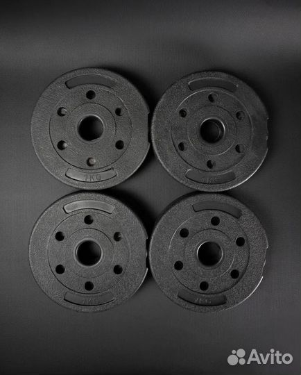 Комплект композитных дисков для гантелей d26 1кг х