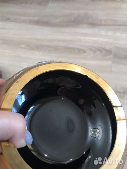 Пепельница богемское стекло