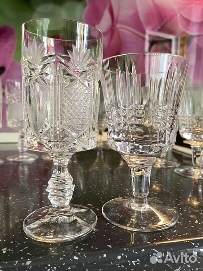 Бокалы Фужеры хрустальные СССР на ножке