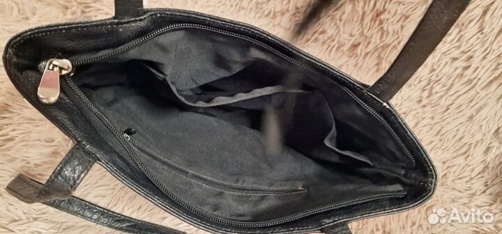 Сумка натуральная кожа черная