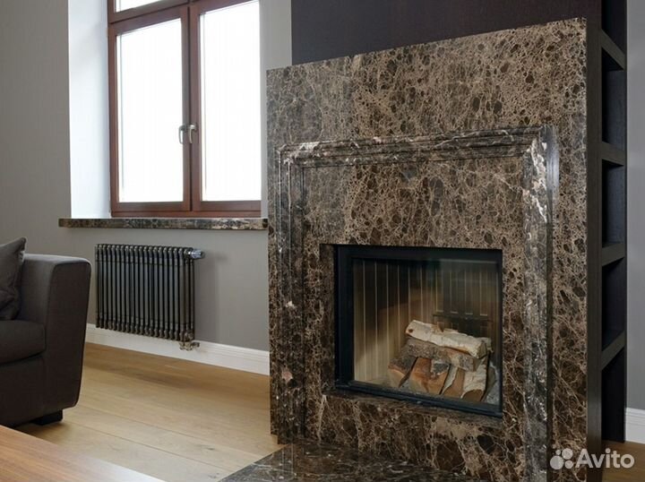 Камин из мрамора Волокас