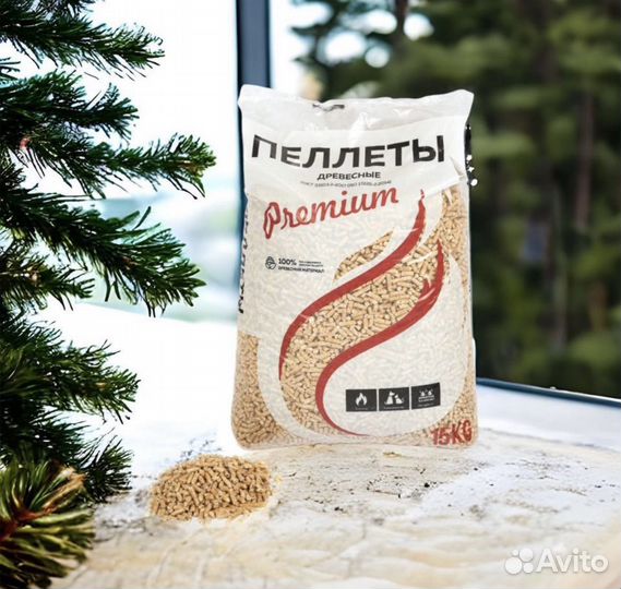 Топливные гранулы пеллеты белые сорт экстра