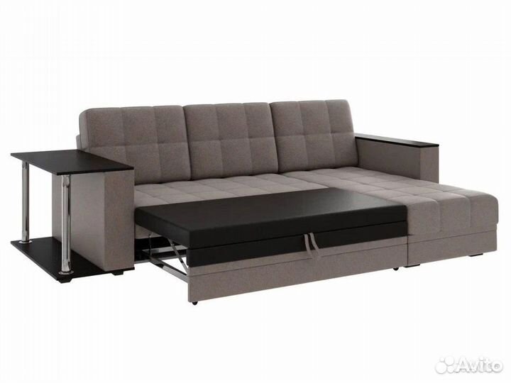 Диван угловой Атлант со столиком рогожка Нептун 54