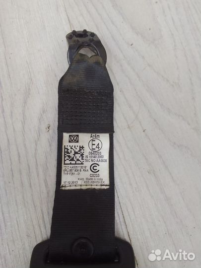 Ремень безопасности задний Volkswagen polo 5 Прав