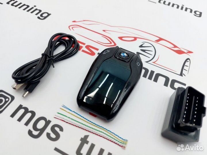 Смарт цифровой ключ BMW черный с экраном smart key