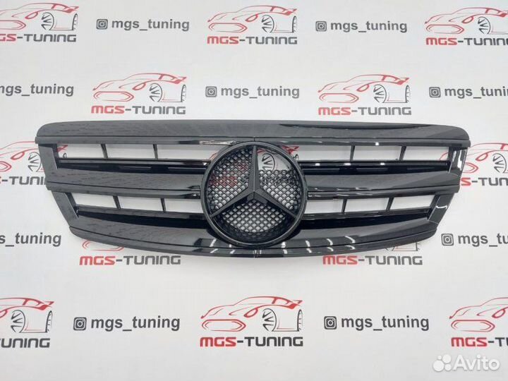 Решетка на Mercedes S-Class w220 02-05г Черная