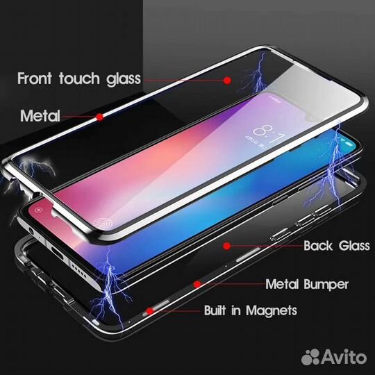 Магнитный чехол (металл) для Realme narzo 30 4g